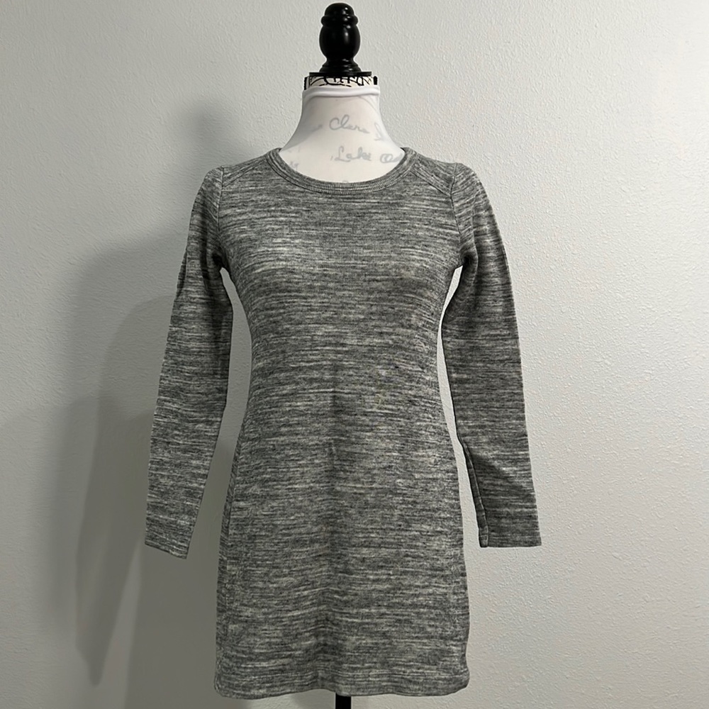Lou & Grey Gray Knit Long Sleeve Dress - Size XS